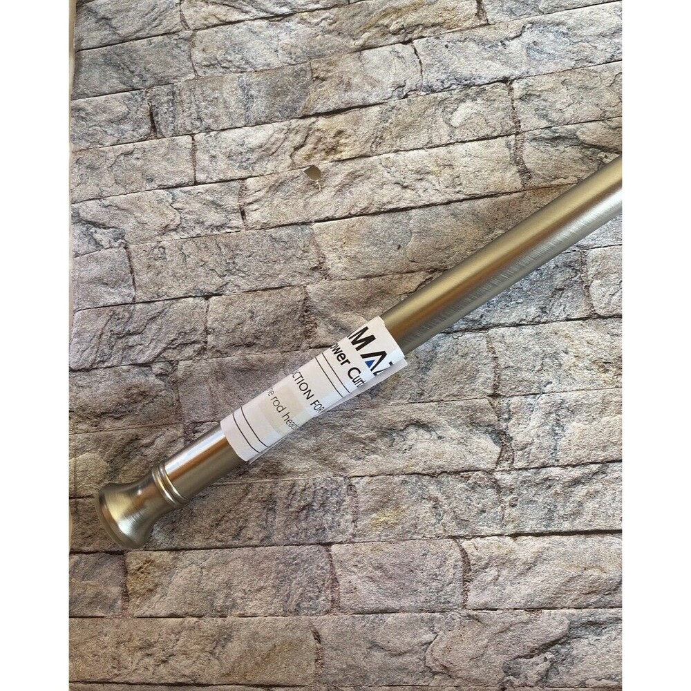 Amazer Spring Tension Shower Curtain Rod 42-72 In Adjustable No Drill